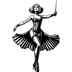 Vintage Entertainer Woman