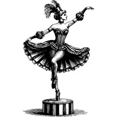 Vintage Dancing Woman