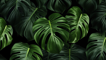 Monstera tropical leaves Swiss Cheese Plant patterns