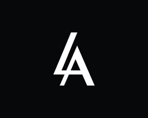 Minimalist Letter LA Logo Design | LA Icon