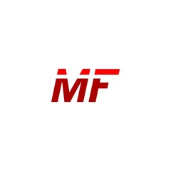  Letter MF logo isolated on white background