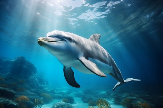 dolphin under sea 