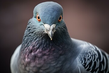 Gentle Pigeon bird. Wild animal gray. Generate Ai