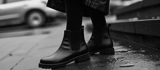 Trendy black boots for all seasons.