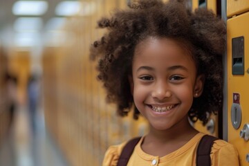Portrait of a smiling african american female elementary school student