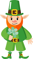 Leprechaun at the St. Patrick's Day party 