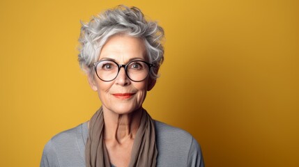 portrait of  senior woman in studio