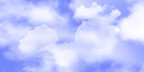 Background with clouds on blue sky. Vector background