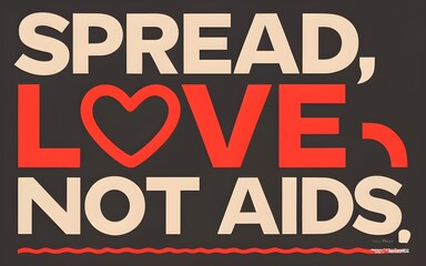 Fototapeta premium Aids awareness message