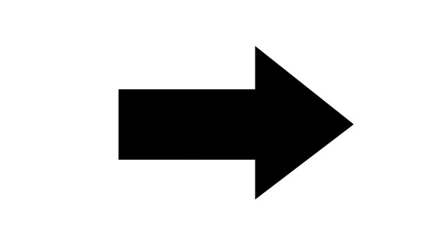 simbolo flecha negra fondo blanco