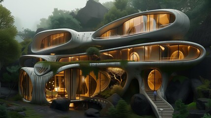 Obraz premium Living in Harmony with Nature.