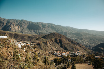 Piękny górski krajobraz na Gran Canarii w Górach Interior, Hiszapnia