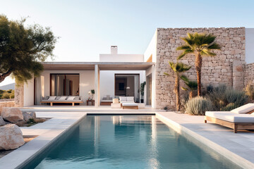 Naklejka premium luxury villa with swimming pool