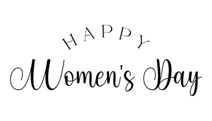 Happy Womens day lettering vector illustration.