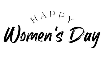 Happy Womens day lettering vector illustration.
