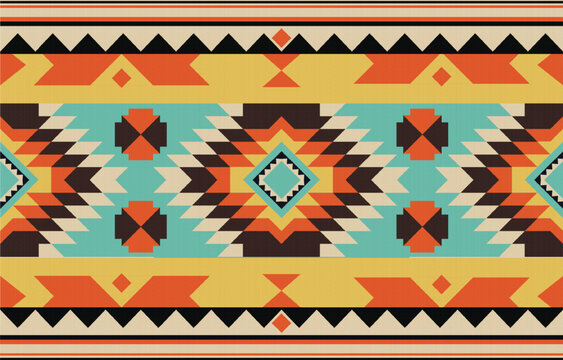 Navajo pattern native american indigenous art geometric ethnic concept tribal aztec navajo pattern maxican fabric seamless design for fabric,carpet,wallpaper,cloth,batik,quilt,craft,vector,illustrator