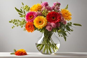 Obraz na płótnie Canvas Bouquet of Flowers in Vase