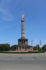 Fototapeta na wymiar View to Monument Victory Column in Berlin, Germany