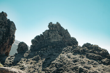 Widok na formację skalną La Rana, Gran Canaria, Hiszapnia