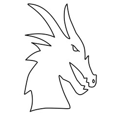 dragon head line icon