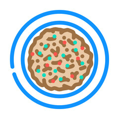 bulgogi beef korean cuisine color icon vector illustration