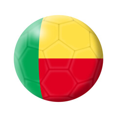 Fototapeta premium Benin soccer ball football illustration