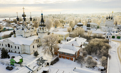City of Murom. Aerial view of the Trinity Monasteries. Russia