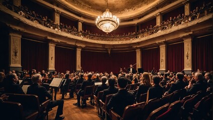 Concert of the Orchestra of the Symphony Orchestra - obrazy, fototapety, plakaty