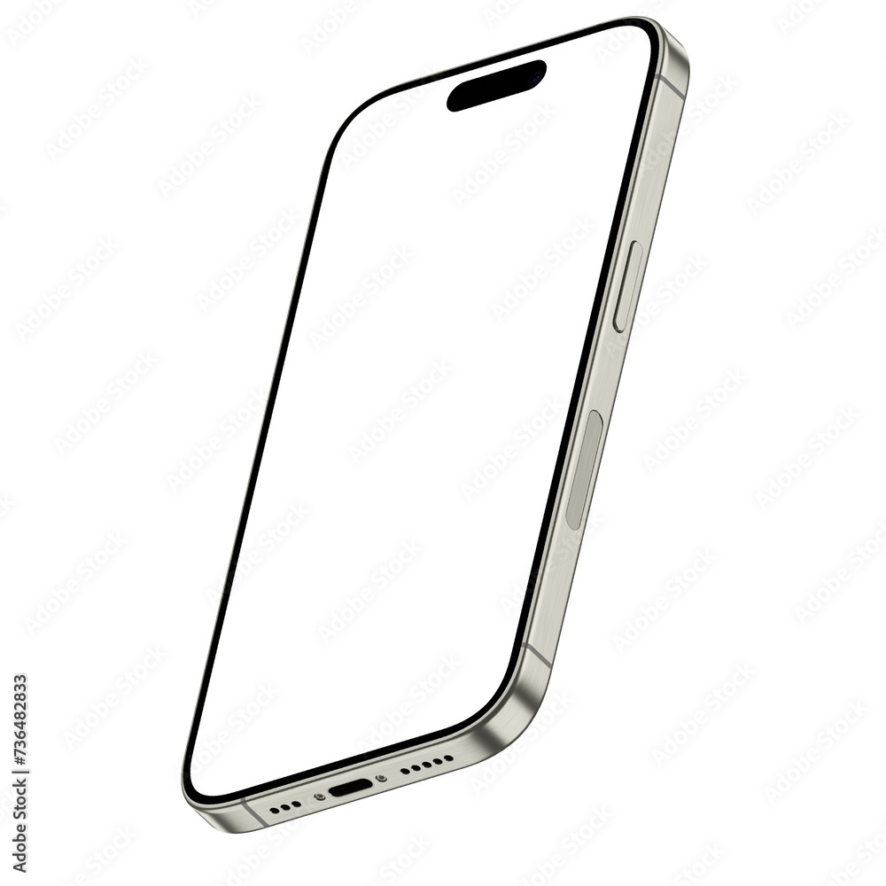 Canvas Prints detailed isometric style photo of smartphone without background. template for mockup