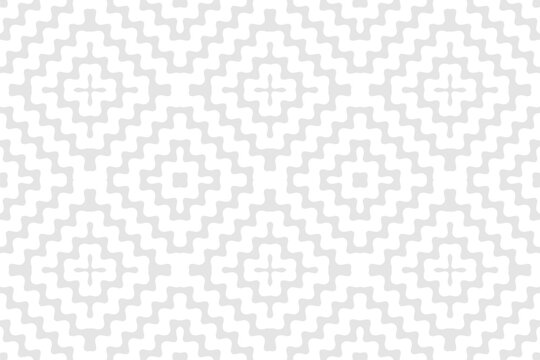 Subtle minimal vector seamless pattern with wavy shapes, squiggly lines, tiles. Funky light gray and white background texture. Stylish abstract simple texture. Modern repeated design for decor, print