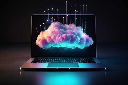 Cloud Computing, Konzept zur visualisierung von Big Data und der Digitalisierung, Digitale Cloud als Innovation der Zukunft