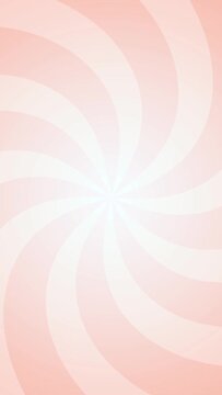 Vertical video background with pink and white gradient twirly rays. 