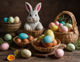 Fototapeta na wymiar easter eggs decoration
