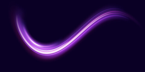 Racing cars dynamic flash effects city road with long exposure night ligh. Laser beams luminous abstract sparkling isolated on a transparent background.