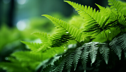 fern leaves. green color in nature.