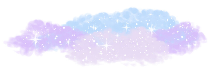 Fototapeta na wymiar Clouds and stars illustration decorate. 