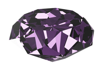 Purple Diamond icon. 3d rendering
