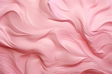 Fototapeta premium Soft Pink cream texture. Smear natural product. Generate Ai