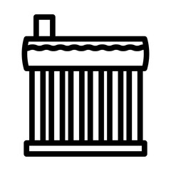 solar water heater line icon vector illustration