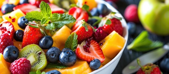 Nutritious and vibrant fruit salad