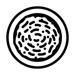 pajeon pancake korean cuisine line icon vector illustration