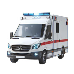 Ambulance van isolated on white