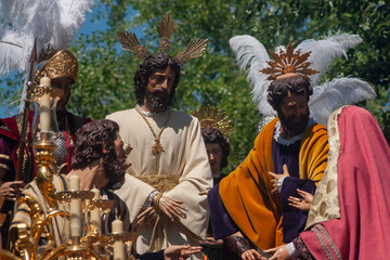 Naklejka premium paso de misterio de la hermandad del Carmen doloroso, semana santa en Sevilla
