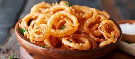 Snack with fried onions