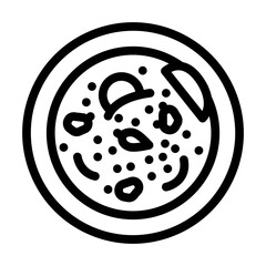 coconut soup thai cuisine line icon vector illustration