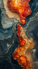 Vibrant Earth Tone Mineral Texture for Modern Art Generative AI