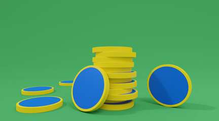 colorful discs, 3d render © neurostructure