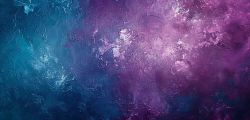 A wall featuring shimmering metallic aqua, contrasted with deep royal purple abstract background, for a regal look - obrazy, fototapety, plakaty
