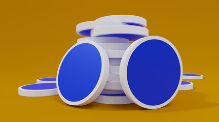 colorful discs, 3d render © neurostructure