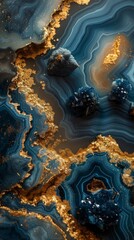 Fototapeta premium Luxurious Marble and Agate Swirls Abstract Wall Art Generative AI